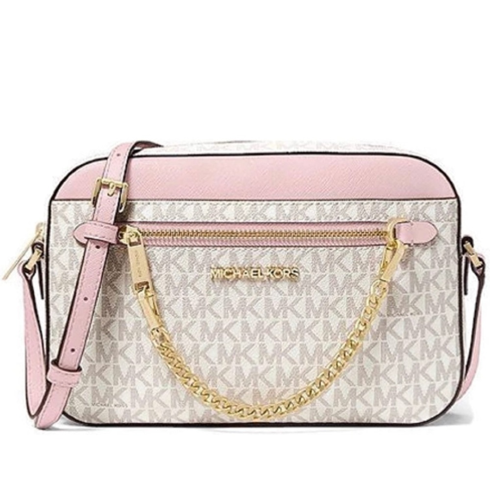 Michael Kors Jet Set Large Leather Crossbody Bag